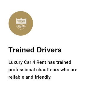 Car Rental Service with Trained Professional Driver in Dubai Abu Dhabi UAE