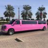 GMC Pink Limousine For Rent in Dubai Abu Dhabi, UAE