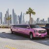 Rent GMC Pink Limousine in Dubai Abu Dhabi Sharjah Best Rate Price Charges