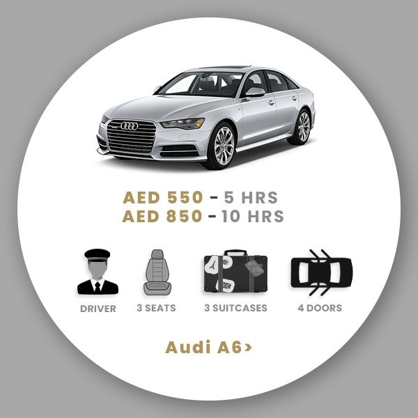 Rent Audi A6 with Driver in Dubai Abu Dhabi Sharjah UAE at Best Price Charges Rate