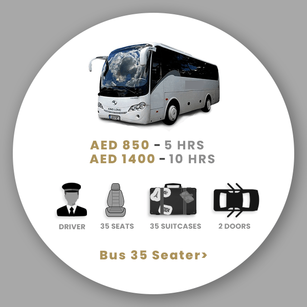 Rent King Kong Long Bus 35 Seater in Dubai Abu Dhabi Sharjah UAE at Best Price Charges Rate